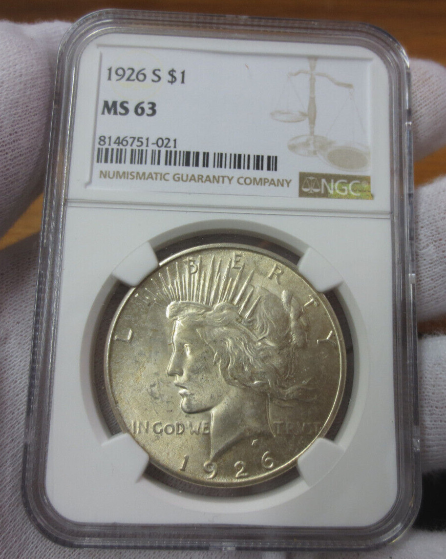 1926-S Peace Dollar NGC MS63 (021)