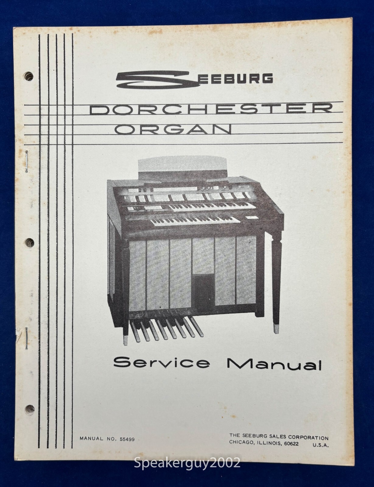 Original Seeburg Organ Service Manual / Dorchester