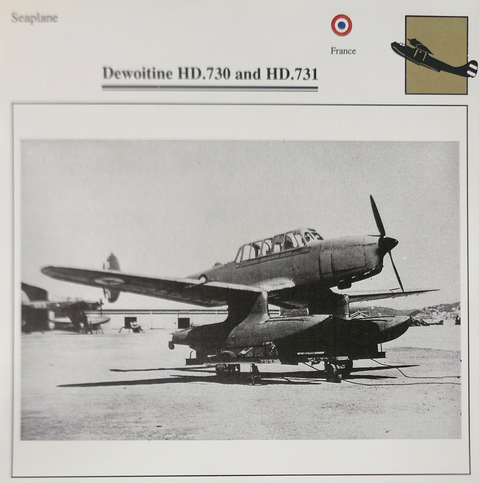 Dewoitine Plane Picture Original Aircraft Vtg Specs Detail Info Collector Card