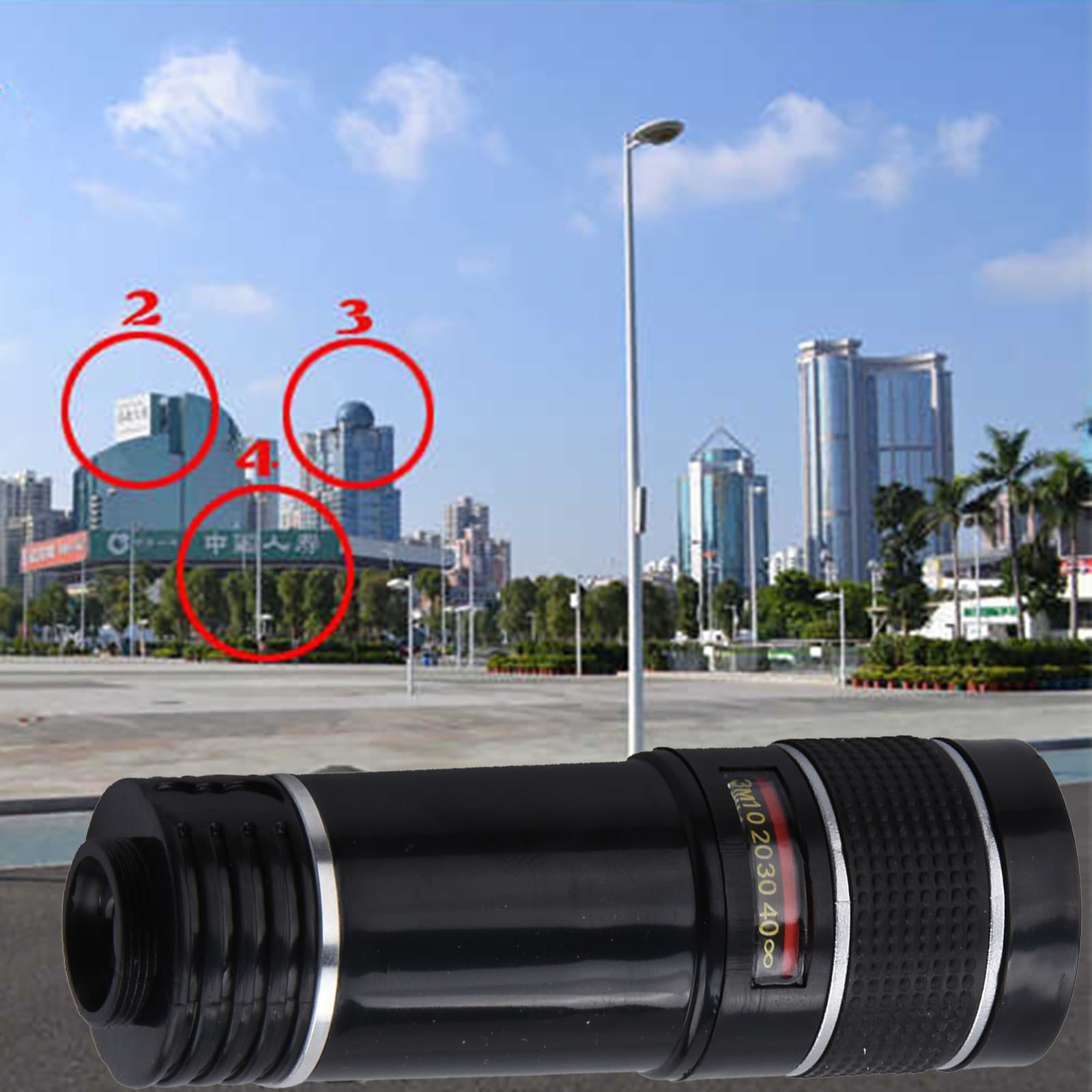 20X Adjustable Universal External Telephoto LensPhone Camera Spotting Scope