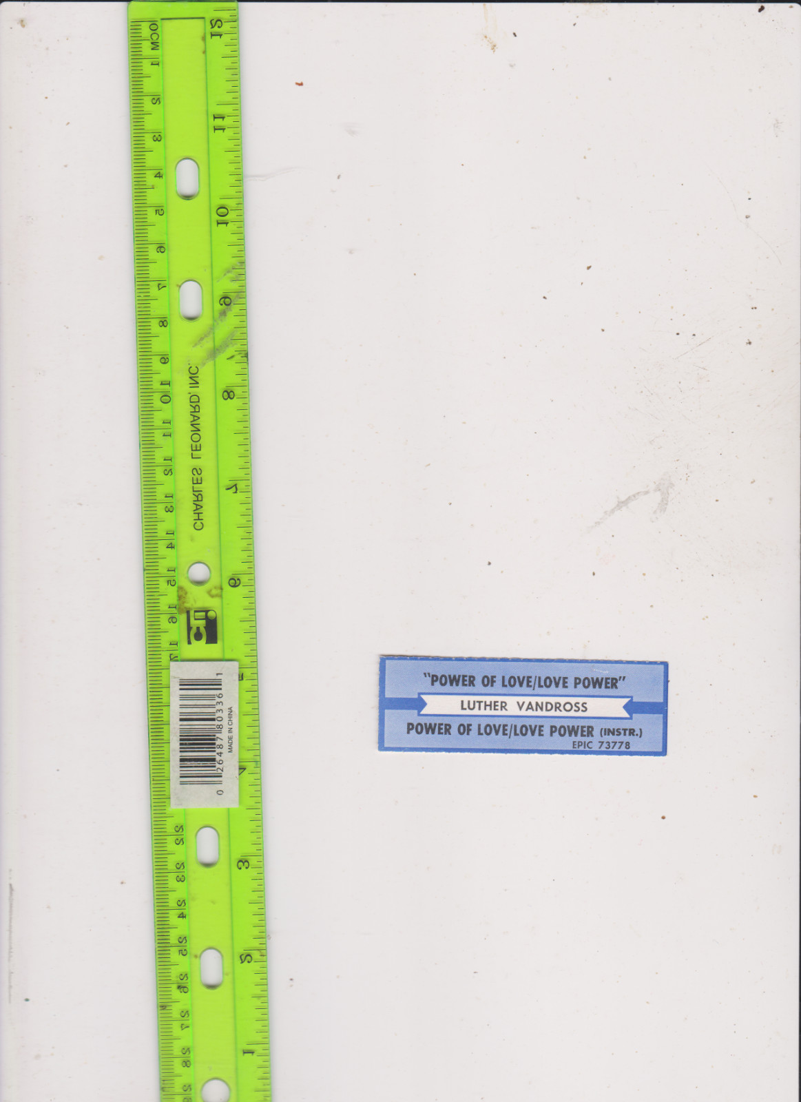 LUTHER VANDROSS-POWER OF LOVE JUKEBOX TITLE STRIP .FREE SHIPPING IN U S