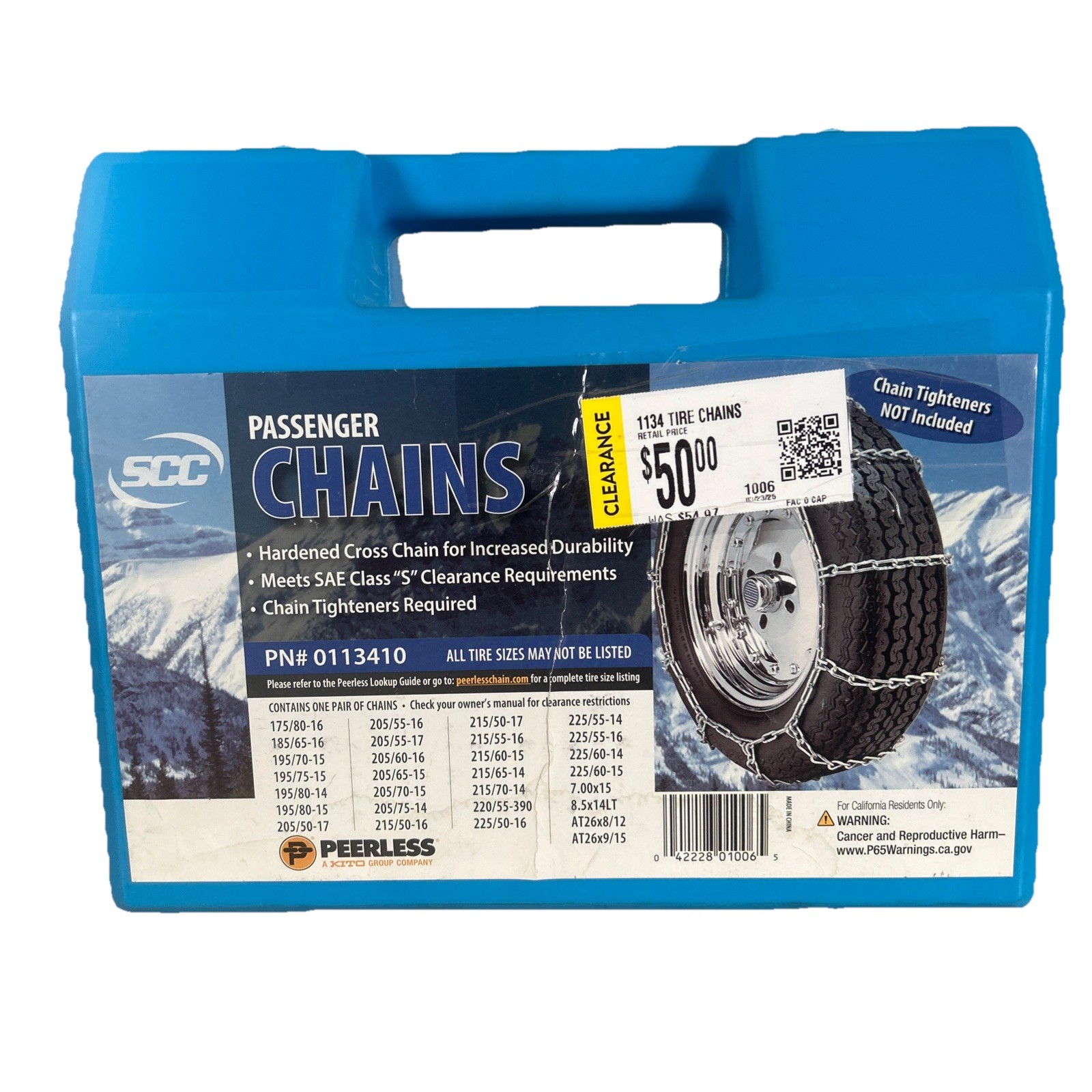 SCC passenger Chains Hardened CrossChain, Meets SAE CLASS“S”Clearance Top Choice