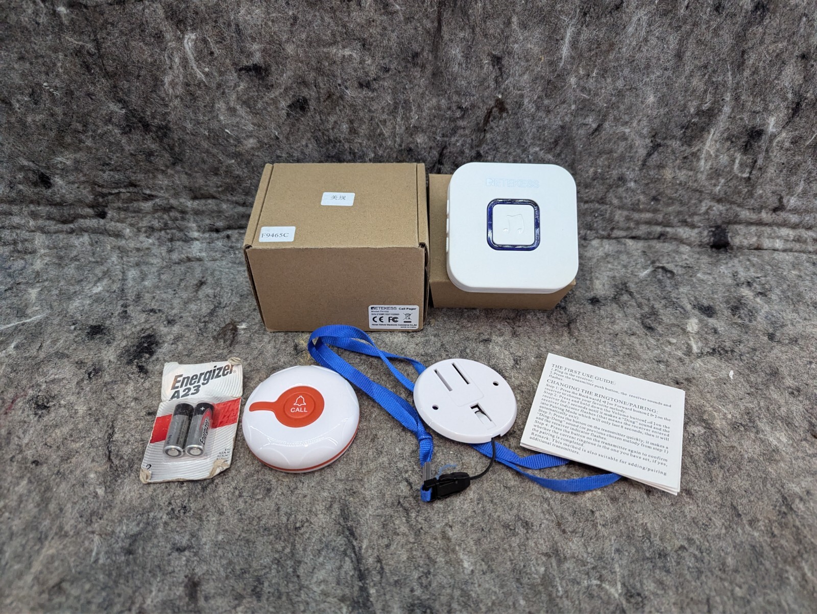Retekess Wireless Calling System Pager TH102 - Wall Reciever & Call Pager