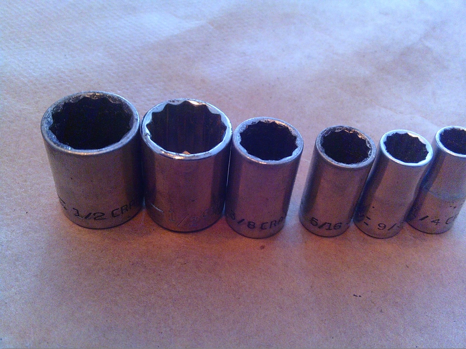 SIX !! Craftsman 1/4" Drive Sockets