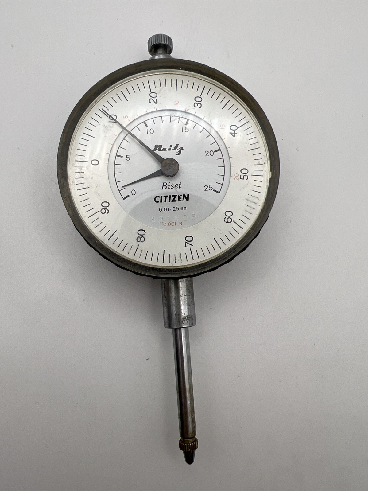 Vintage Citizen Neitz Biset Dial Indicator Gauge 0.001” Machinist Measuring Tool