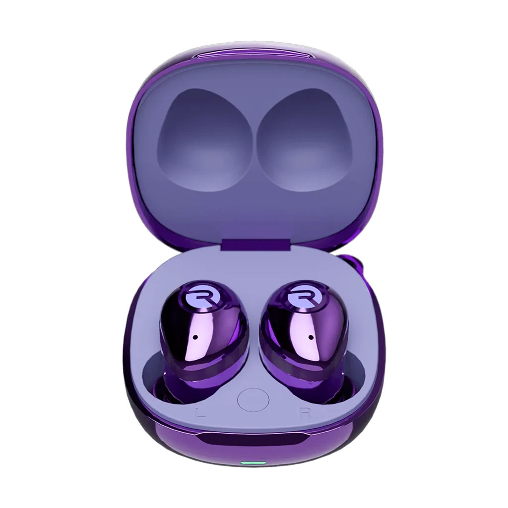 Raycon Fitness Bluetooth True Wireless Earbuds with Built in Mic 56 Hrs-M Purple