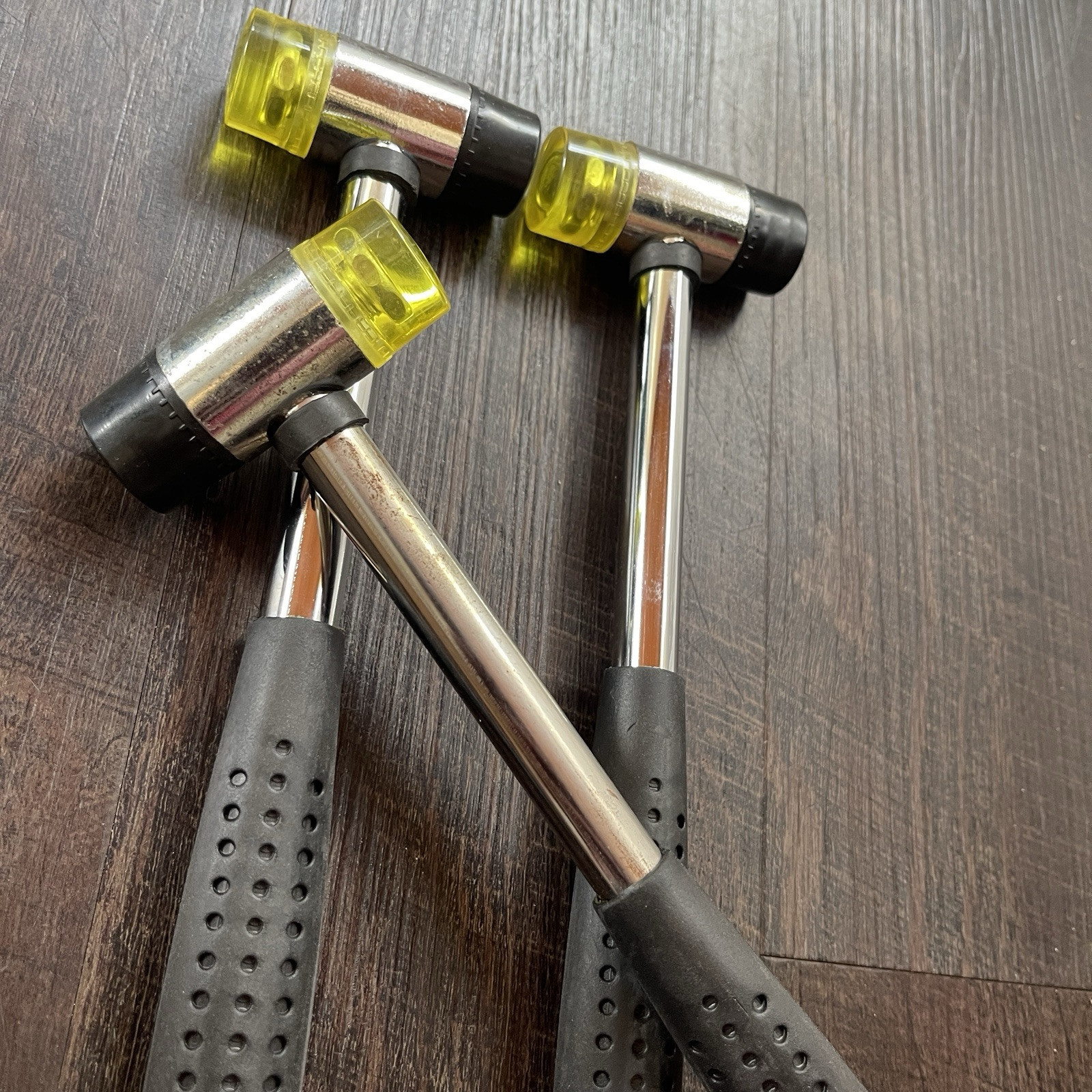 25mm Dual Head Soft Rubber Mallet Hammer Multi-use Rubber Hammer 3-pcs