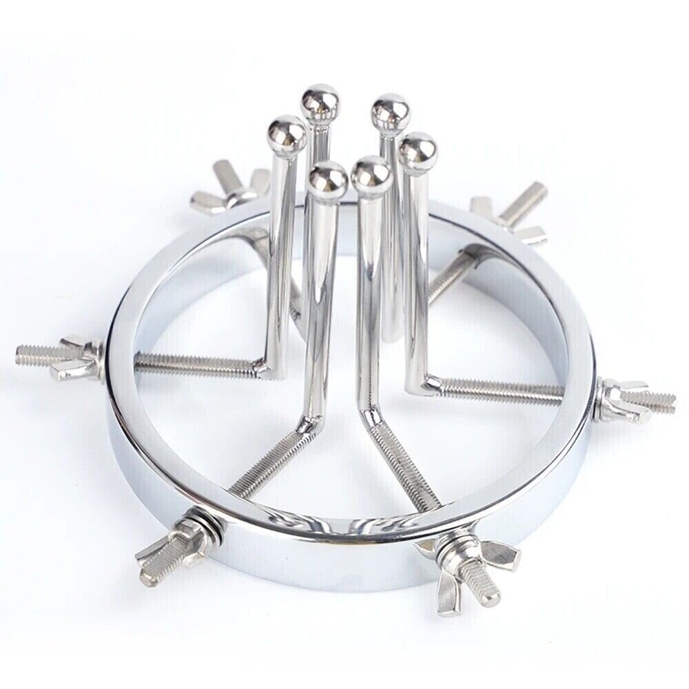BDSM Chastity Adjustable Speculum Stainless Steel Dilator Expander Spreader Ring
