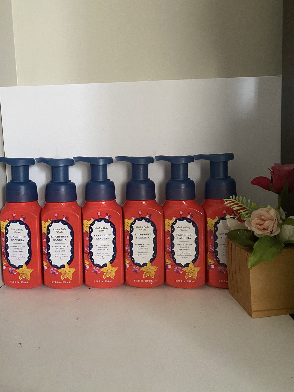 6 New STARFRUIT SANGRIA BATH & BODY WORKS GENTLE FOAMING HAND SOAP