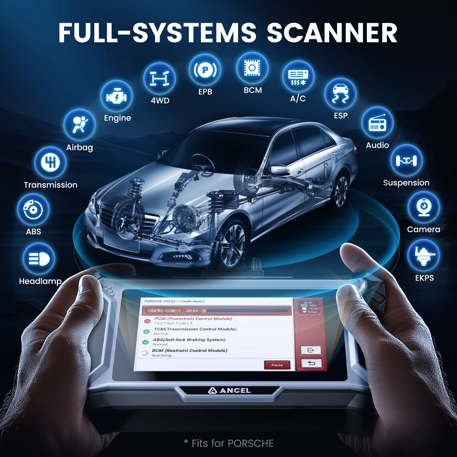 For BENZ Full System OBD2 Scanner Code Reader with Bi-Directional DPF SAS Coding