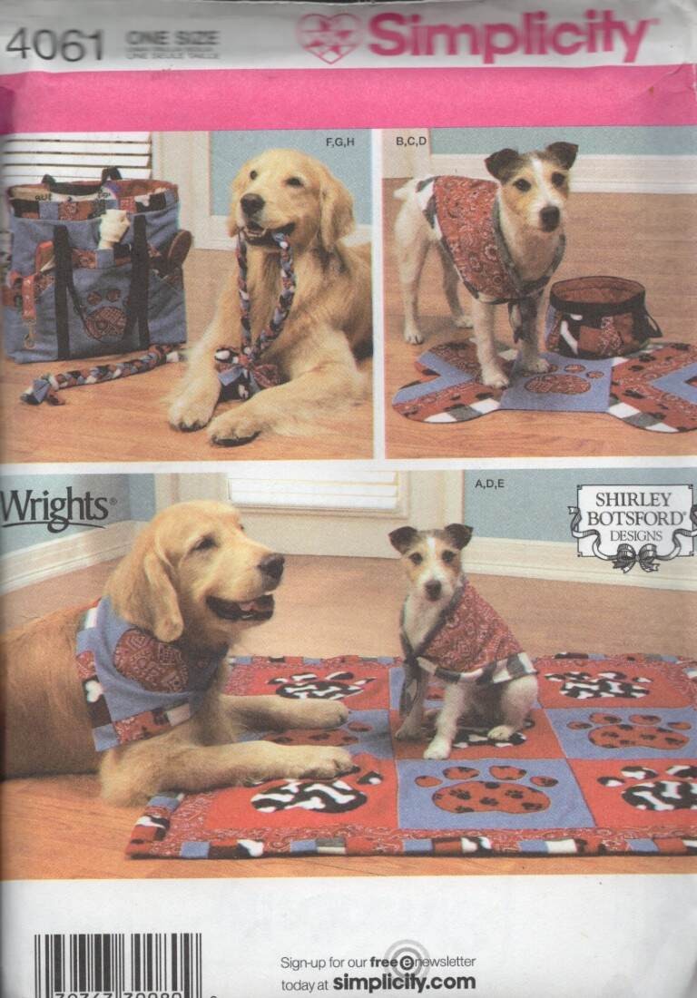 4061 SIMPLICITY DOG ACCESSORIES BLANKET, TOYS, MORE