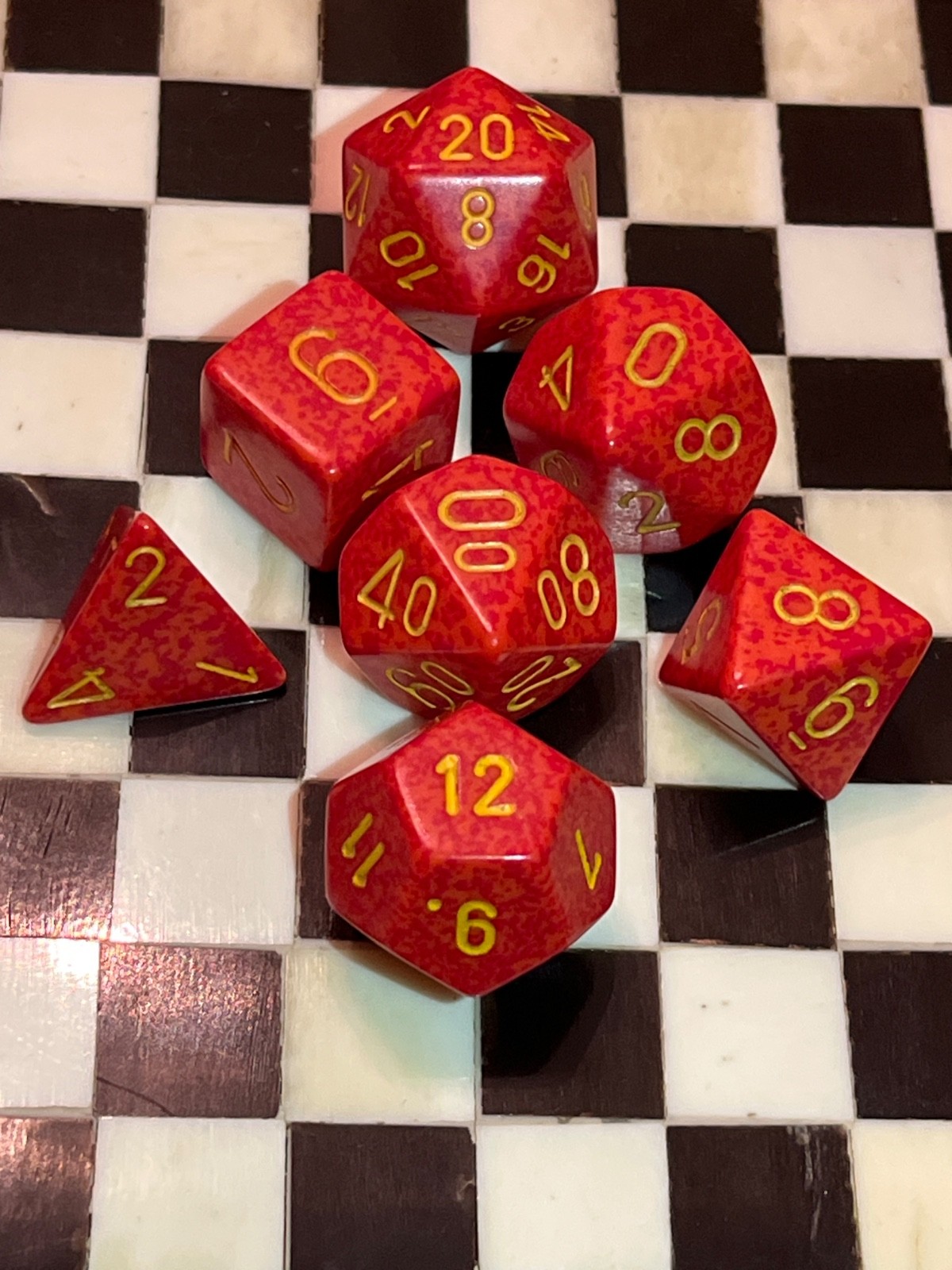 CHX LE092 OOP Chessex Set Speckled GOLDEN Sun dice 020126aHFZ@I
