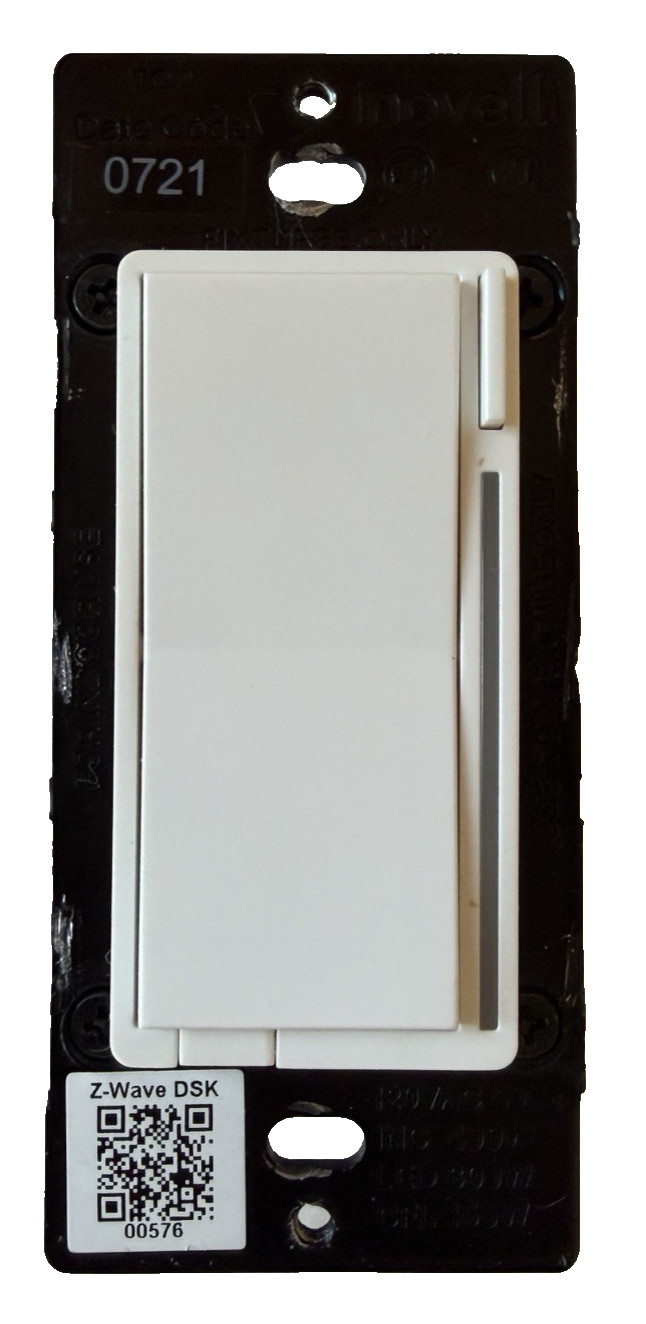Inovelli Red Series Z-Wave Dimmer Switch Model LZW31-SN White Clipped Side Tabs