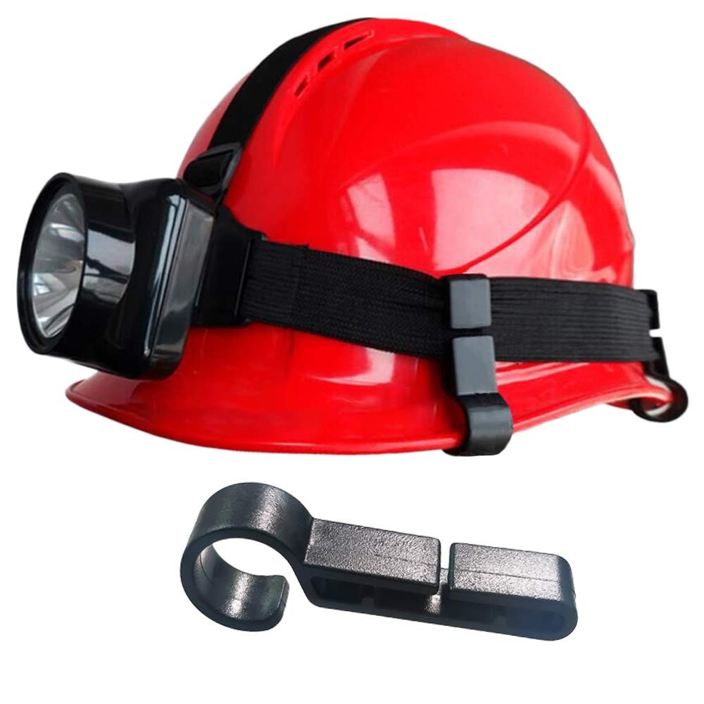 10 Pack Helmet Clips for Hard Hat Headlamp Mount Narrow Edge Helmets