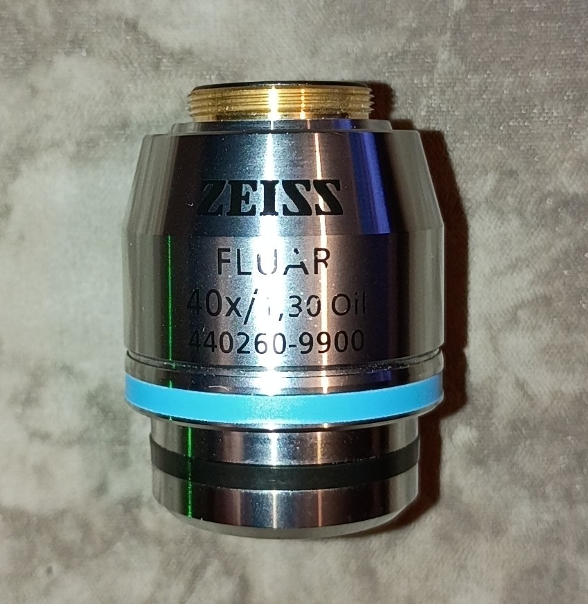 Carl Zeiss Microscope Lens Objective FLUAR 40x/1,30 Oil 440260-9900 0,17 Blue ♾️