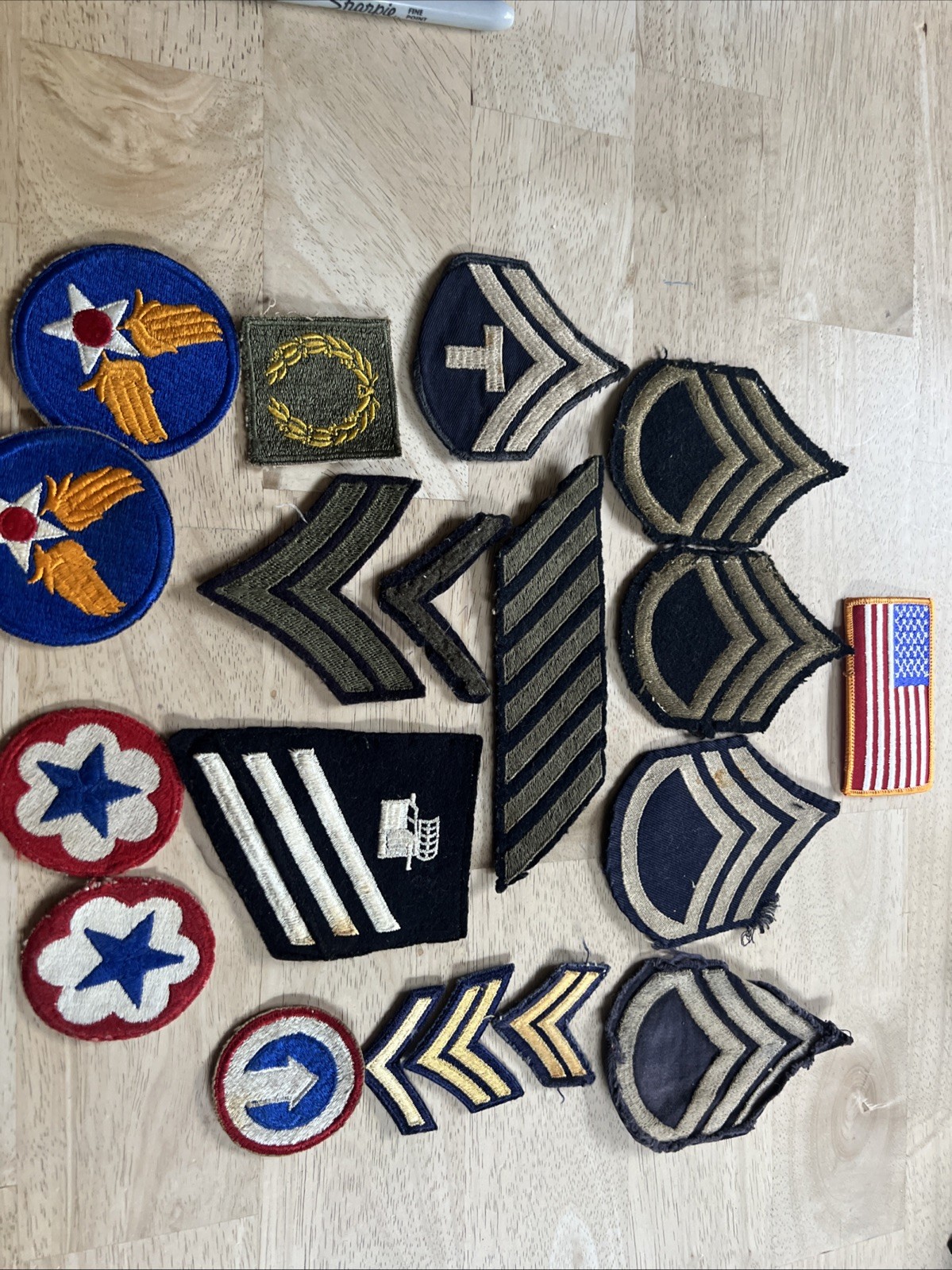 Vintage Assorted Military Patches 19 Total
