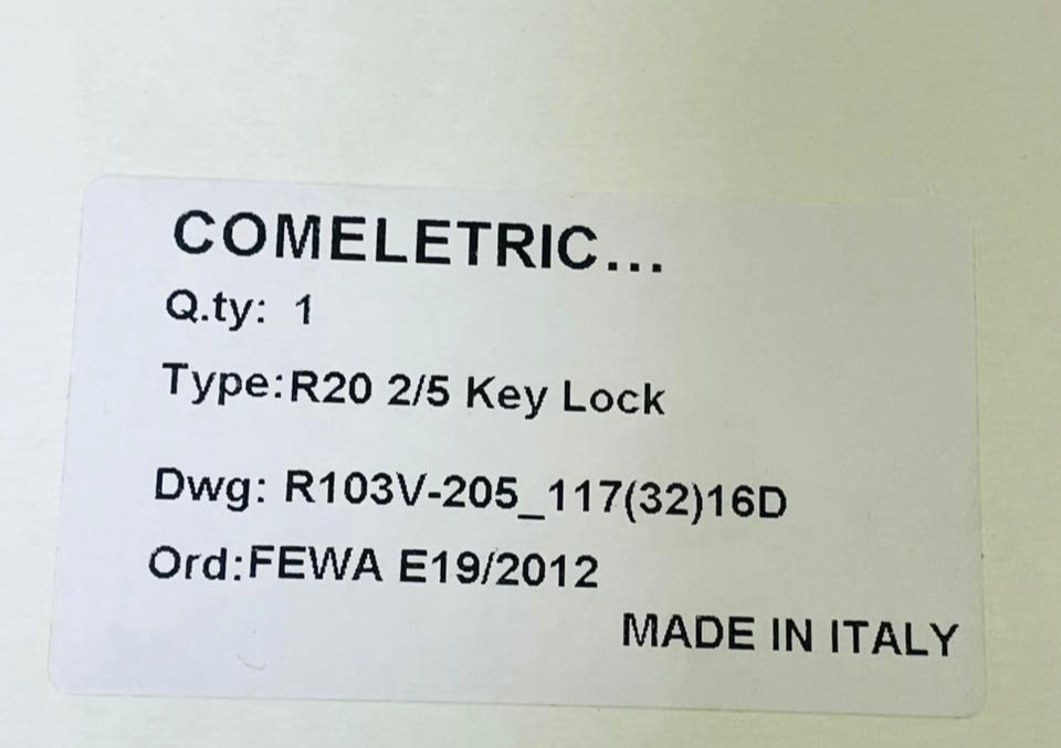 Comelectric R20 2/5 Key Lock Rotary Cam Switch