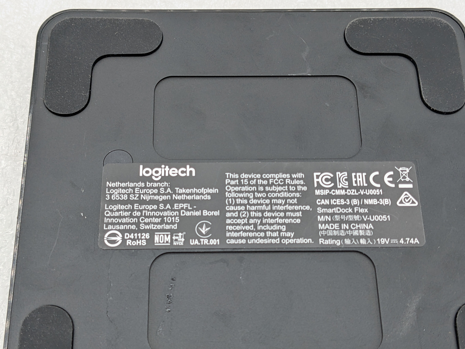 Logitech MSIP-CMM-DZL-V-U0051 Smartdock Flex V-U0051 Docking Station