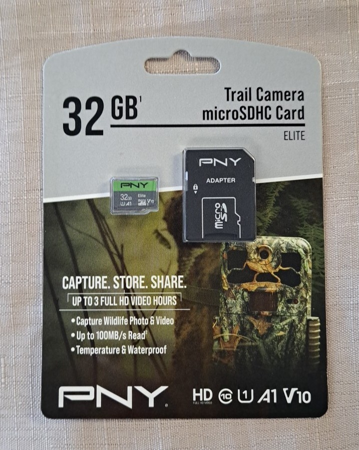 PNY 32GB Trail Camera MicroSDHC Card & Adapter