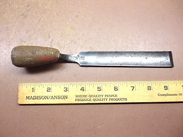 Vintage Buck Bros Cast Steel Crank Neck Tang Gouge Chisel 9 3/4" x 1" Exc. Cond.