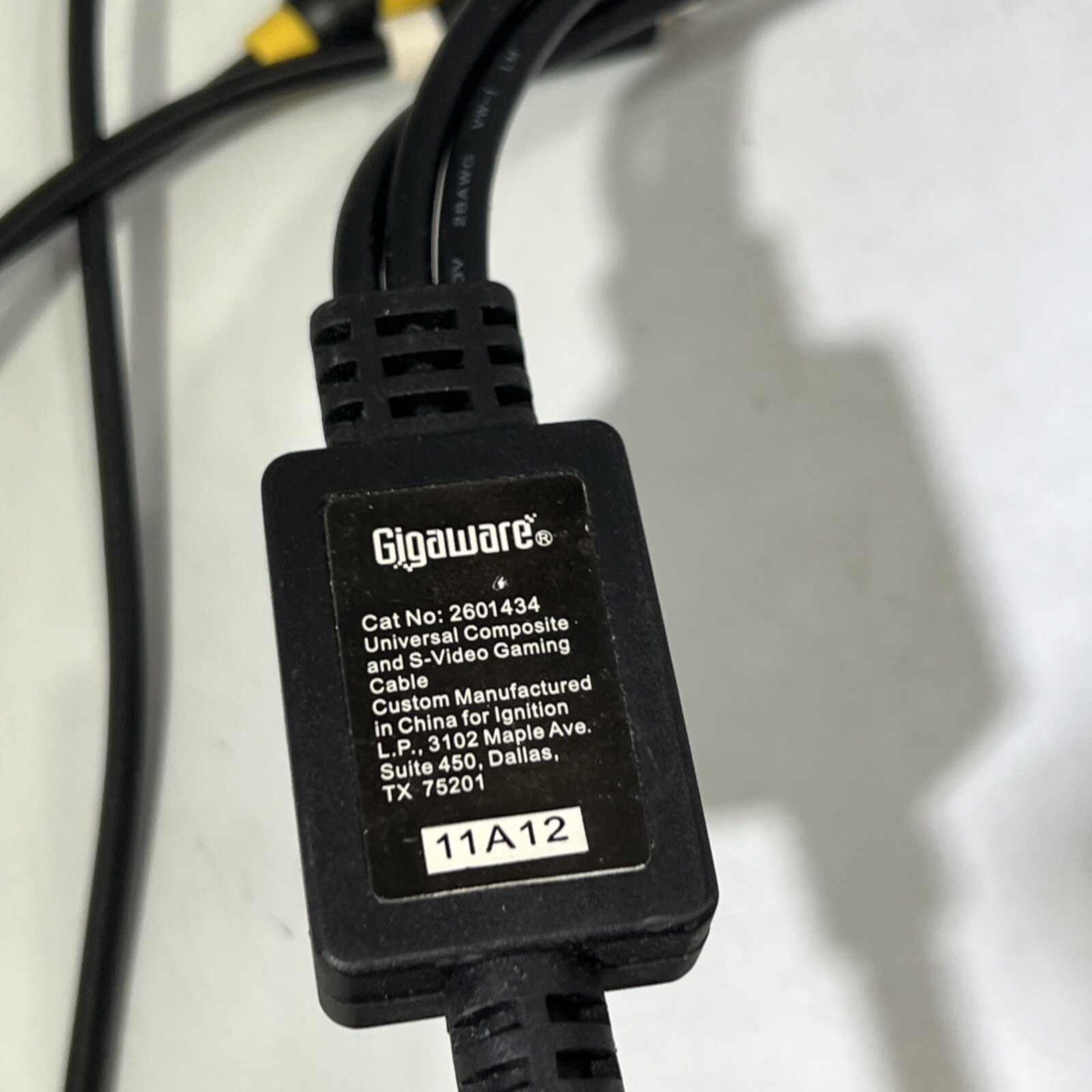 Gigaware Universal Composite & S-Video Gaming Cable (360,Wii,PS2/3)