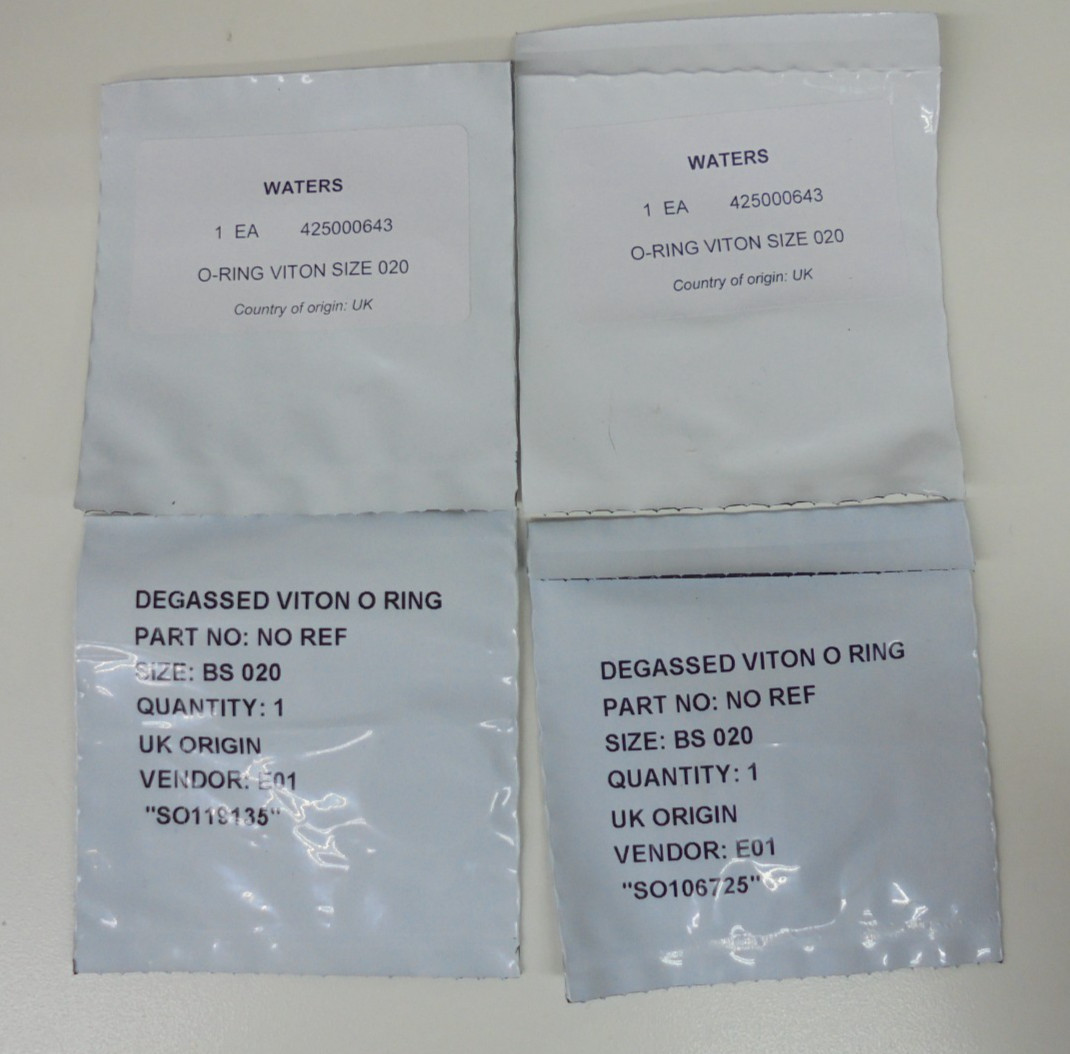 Waters 425000643 O-Ring Lot of 4