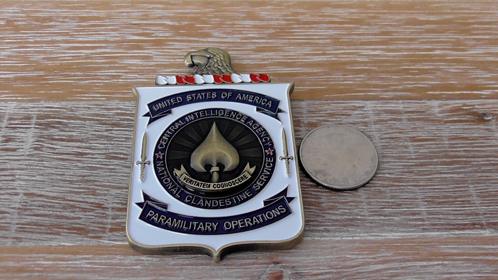 Covert Operations HUMINT Clandestine Paramilitary CIA Challenge Coin
