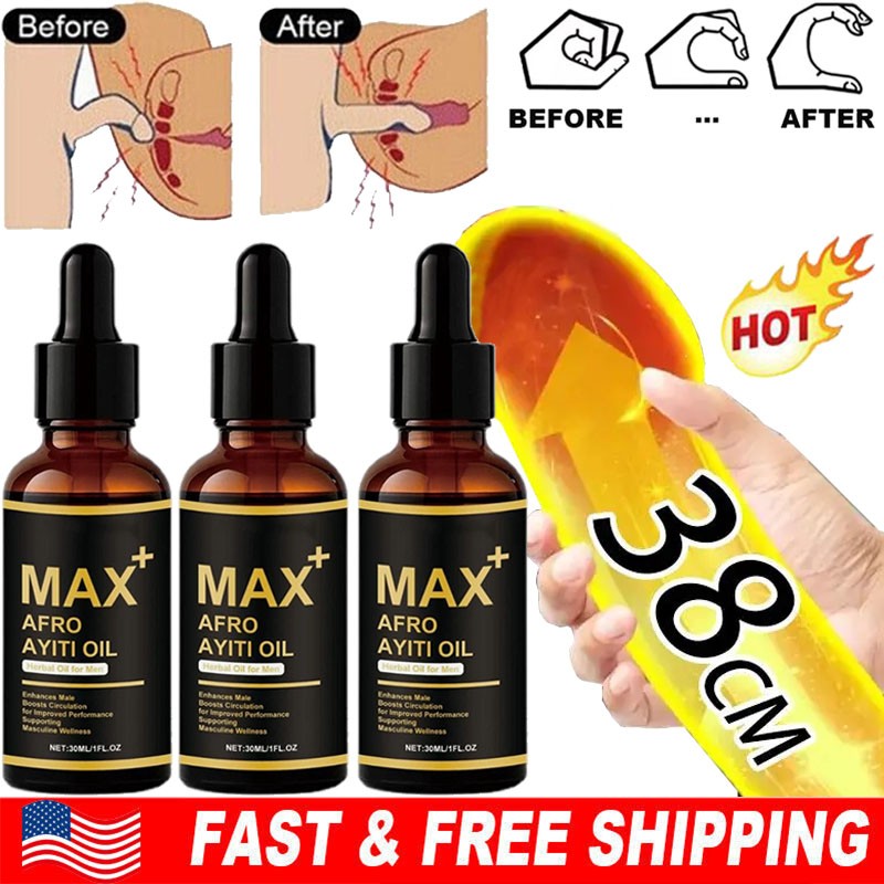 Max+ Afro Ayiti Oil Herbal Oil for Man Enhances Male Boosts Circulation USA