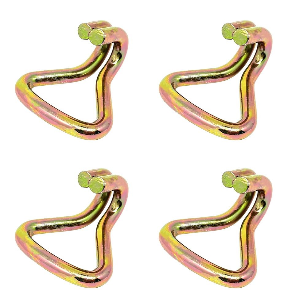 4PCS Double J Hook Heavy Duty Ratchet Tie Down Straps with Hooks Load 2204 Lb...