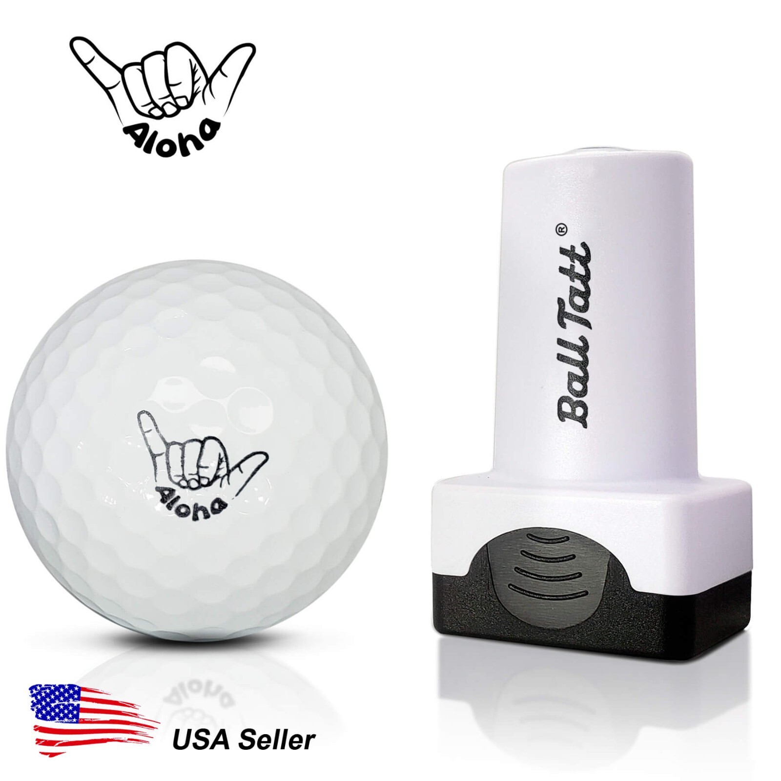 Ball Tatt - Aloha Golf Ball Stamp Marker Quick-Dry Self-Inking Ball Stamper