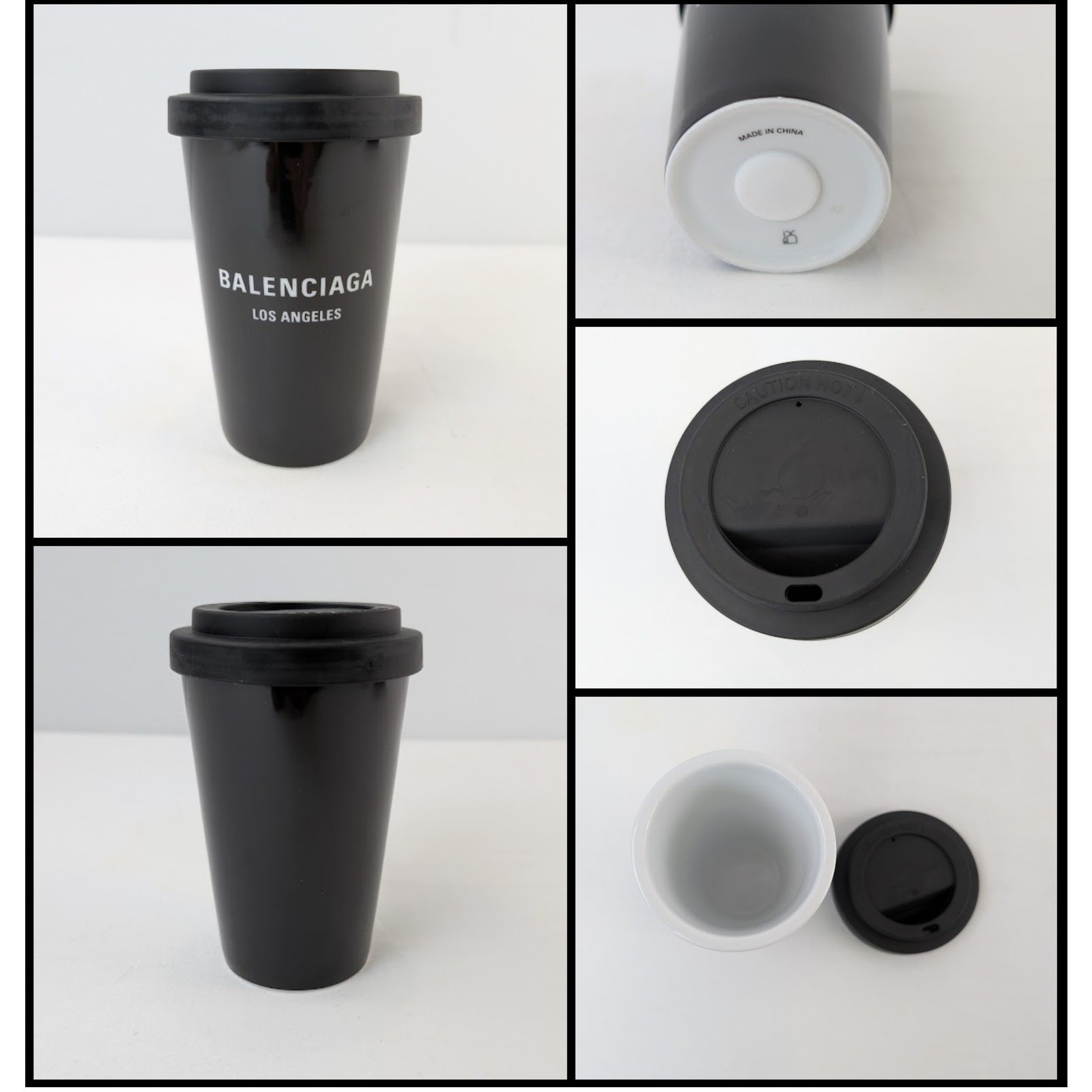 Balenciaga Q:2 / New York Porcelain Coffee Cup in Black BNWB OS