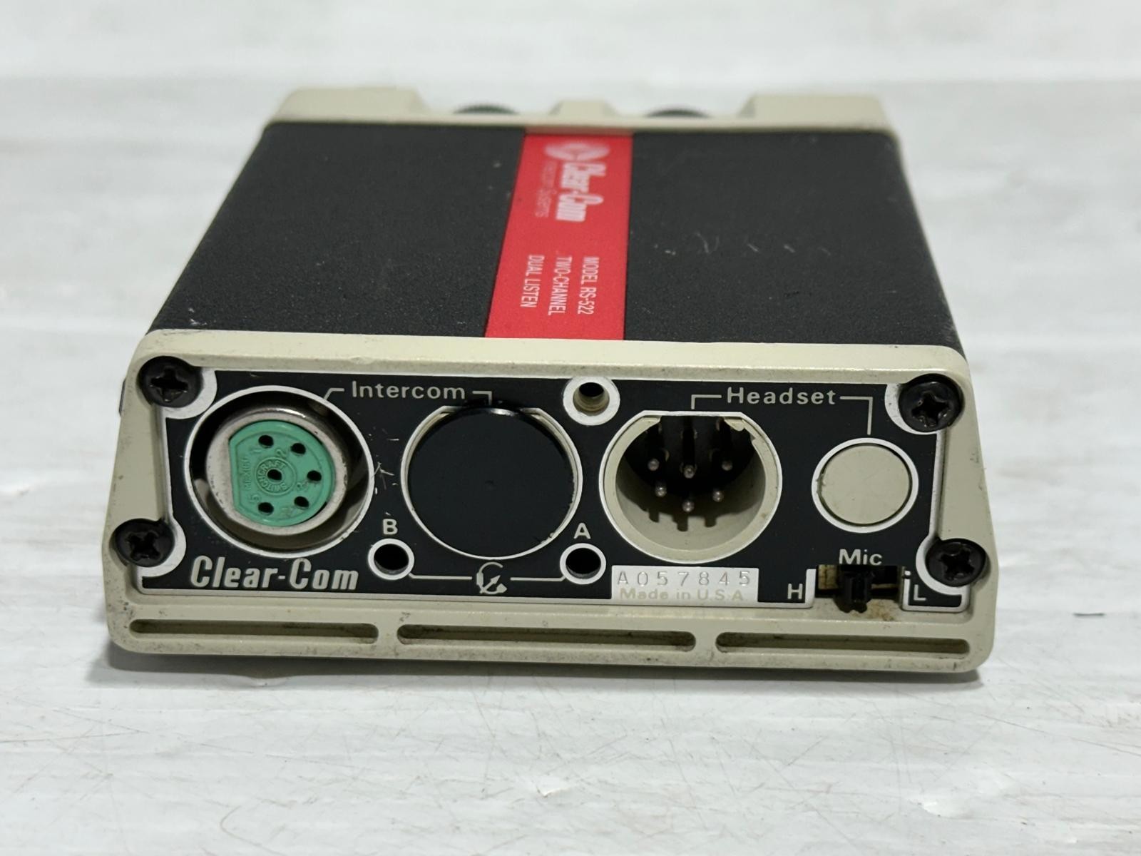 Clear-Com RS-522 Two Channel Intercom Belt Pack (One)THS