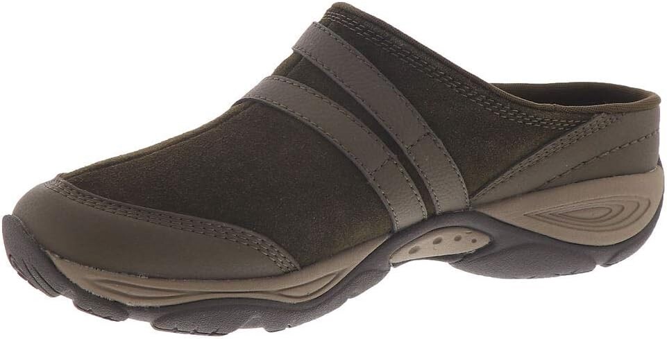 Easy Spirit Women's Equinox Round Toe Slip-on Casual Mules - Dark Green, sz 9W