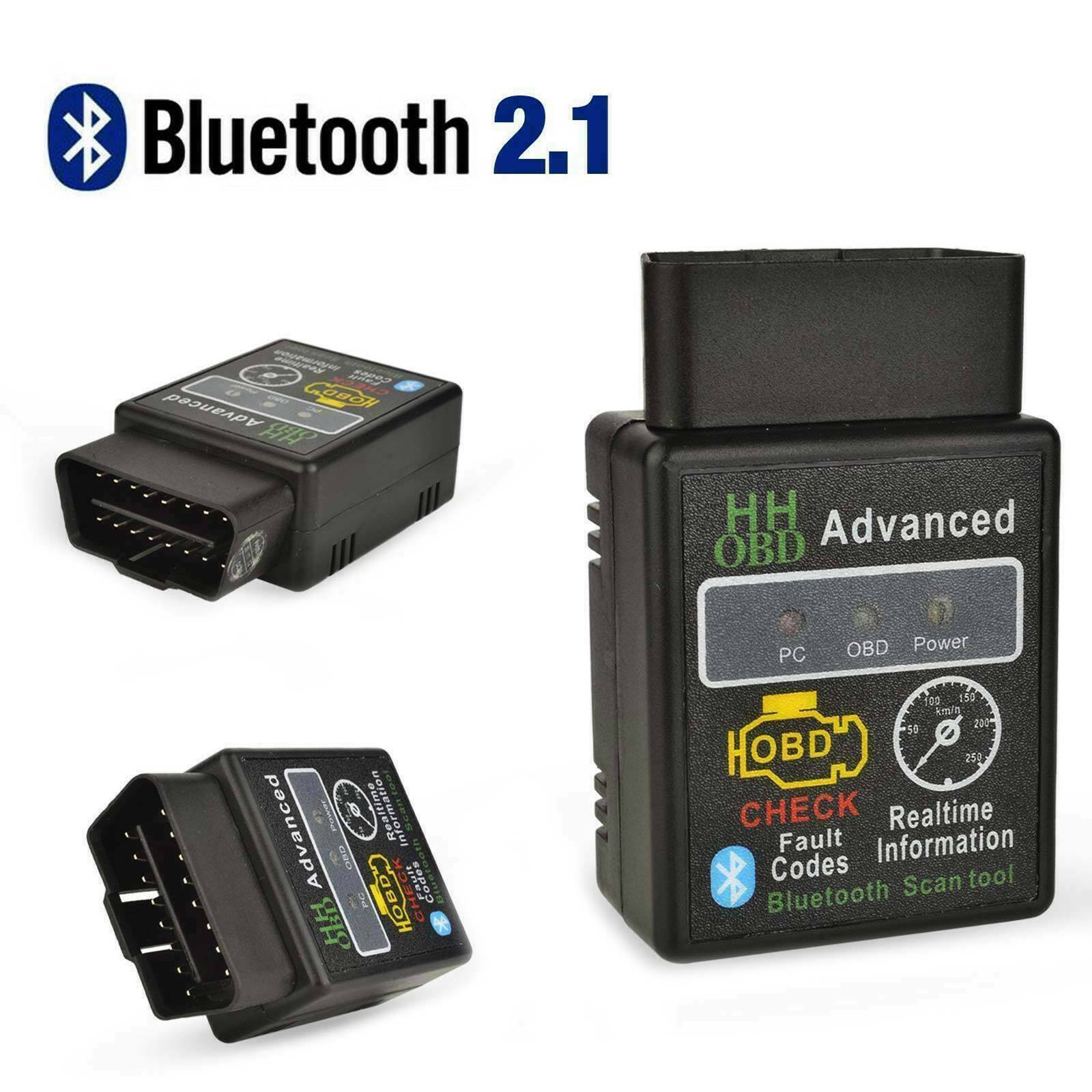 100% Bluetooth OBD2 Scanner Adapter, Wireless Detection Code Reader OBD II