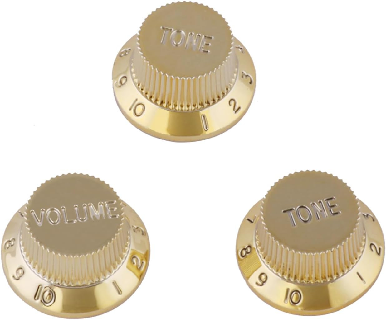 3pcs Gold Guitar Volume Tone Control Knobs Set Fit Strat ST