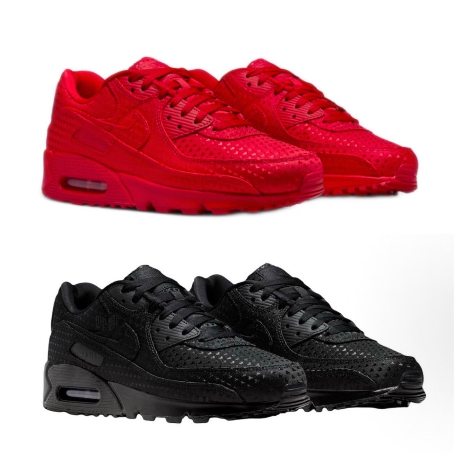 Nike Air Max 90 Premium Men's Casual Sneakers University Red/Black Size 8-13