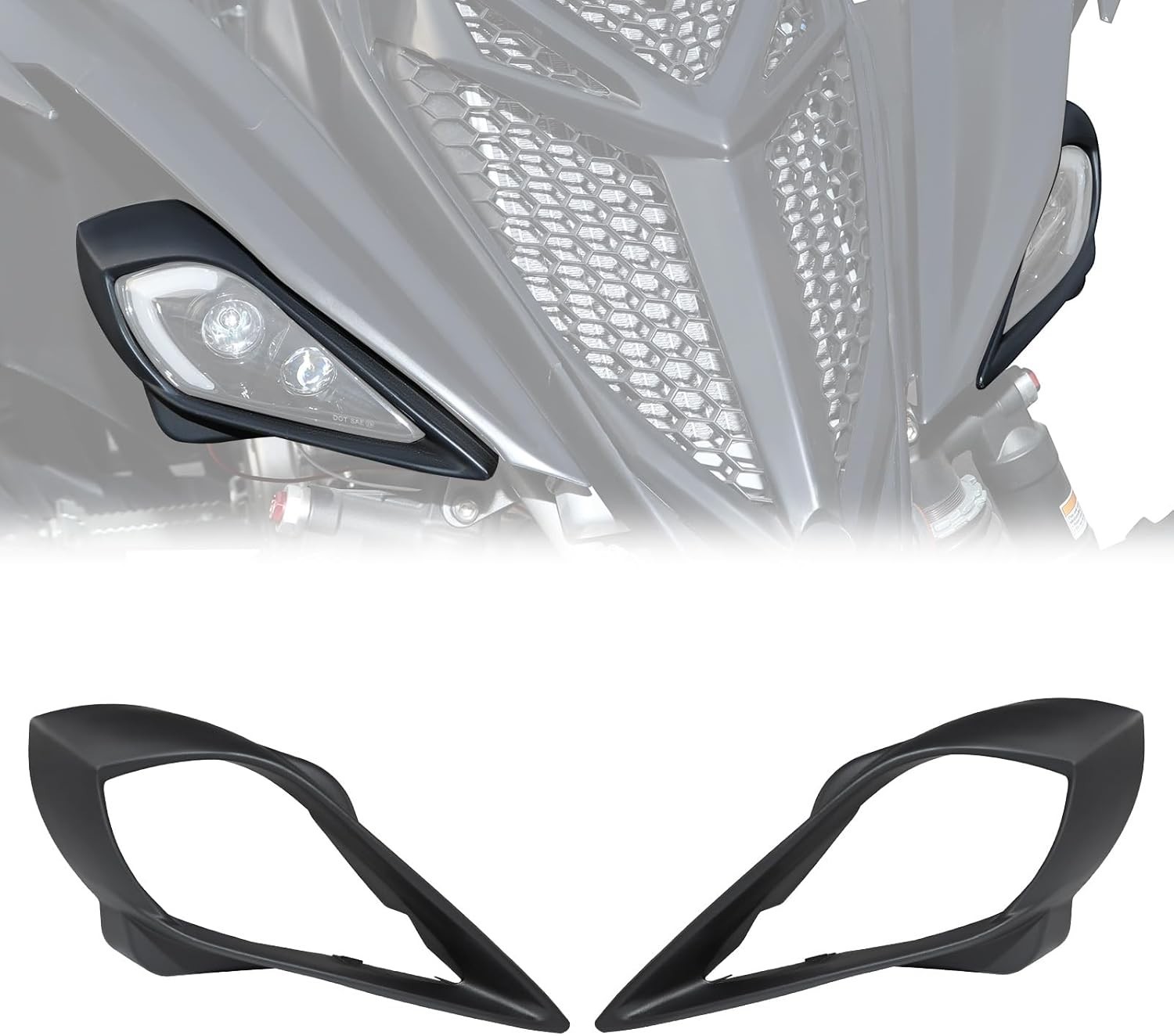 Front Headlight Cover Bezels for Yamaha Raptor 700 YFZ450 Wolverine