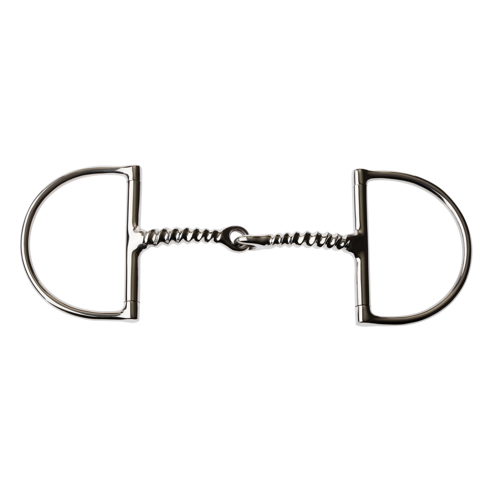 JP Korsteel Stainless Steel Corkscrew Mouth Dee Snaffle Bit