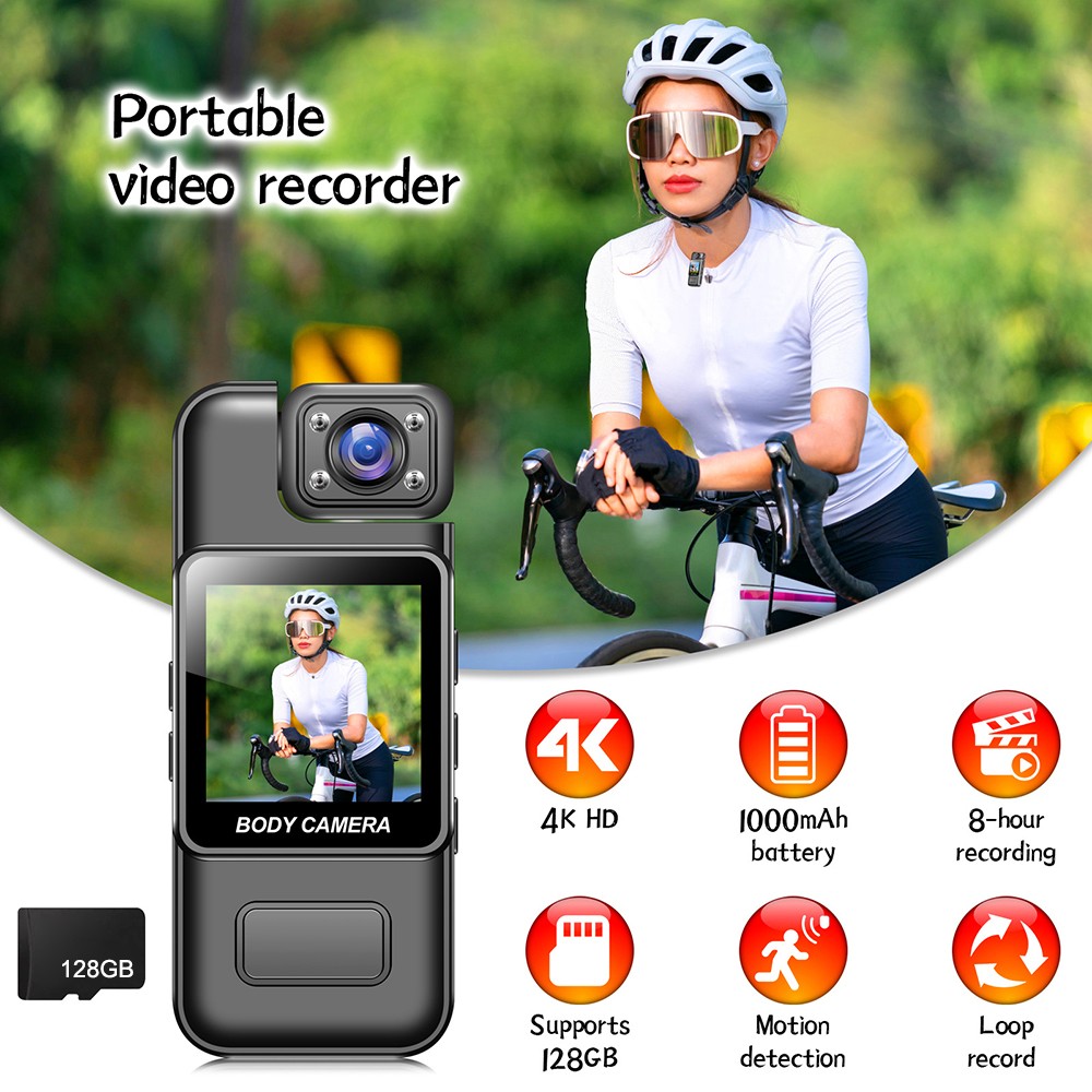 4K HD 1080P Video DVR Clip Night Cam WIFI Camcorder Mini Police Body Camera