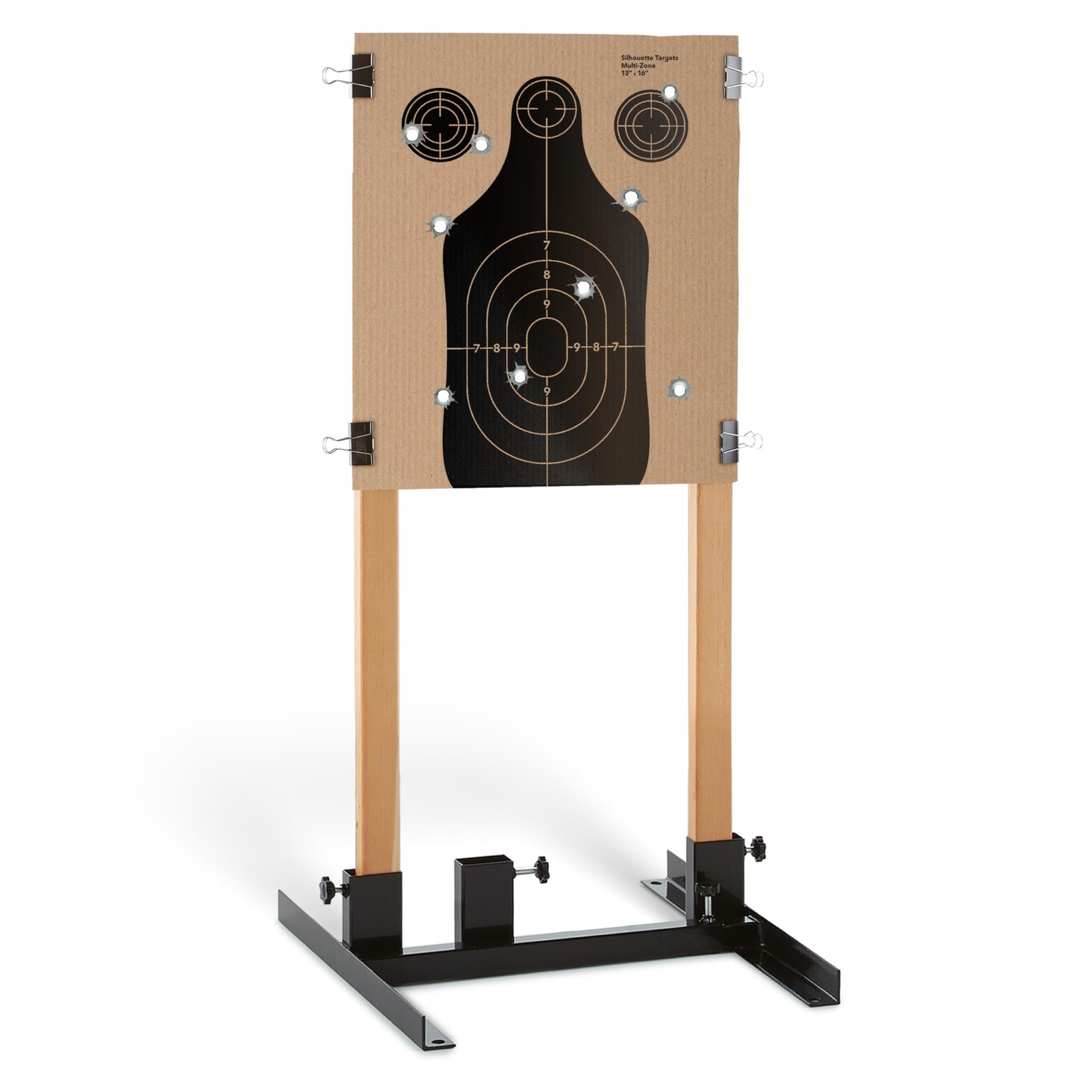 Modern Innovations (1 Pack) Steel Target Stand Base for Paper 1 Count, black