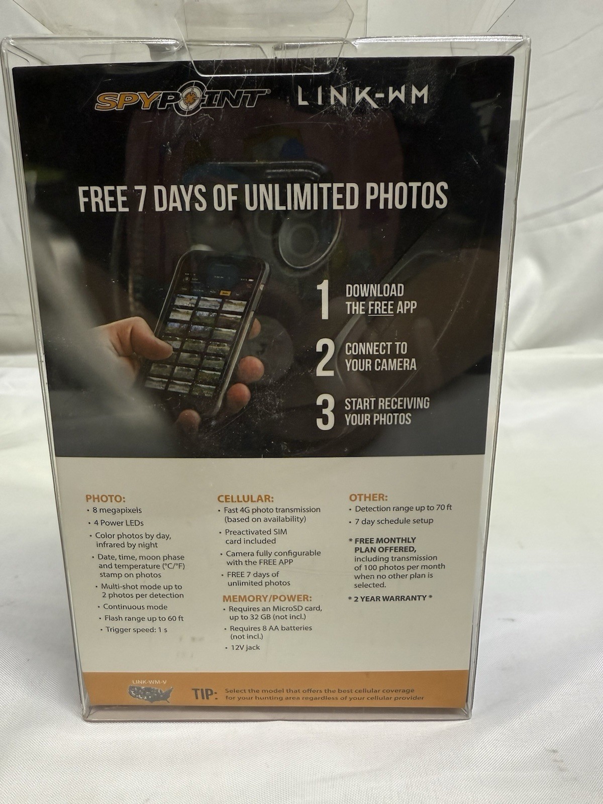SPYPOINT LINK-WM-V 8MP Cellular Trail Camera