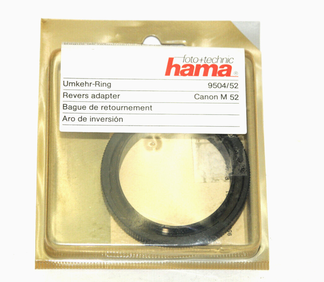 Hama Reverser Ring 9504/52 Canon M 52 NEW OLD STOCK