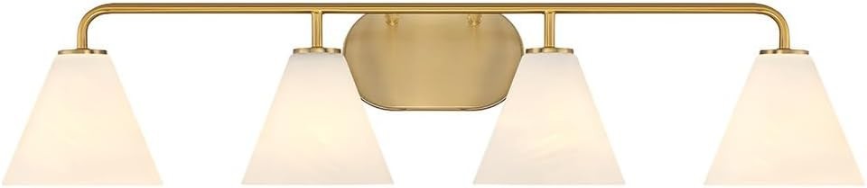 Savoy House 8-2988-4-322 Blair 4-Light Bathroom Vanity Light in Warm Brass