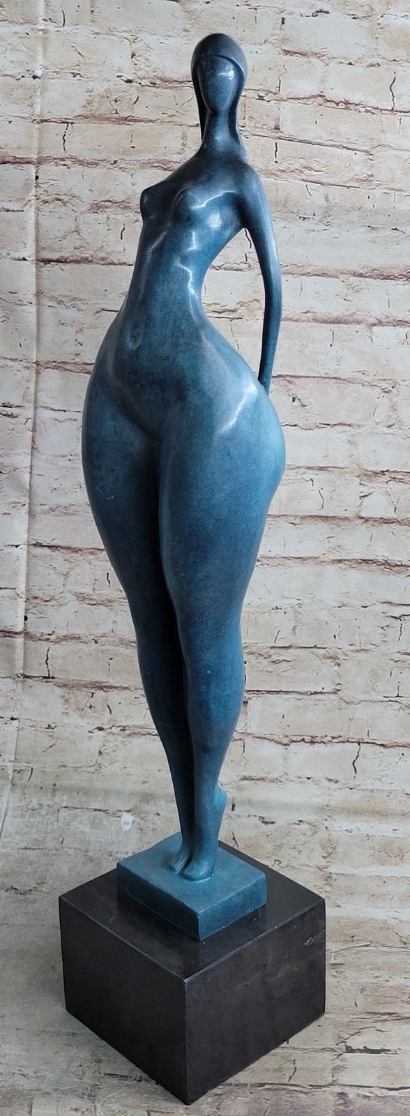 "Modern Art Nude Standing Pure Bronze Abstract signed Milo" Home Decoration Art