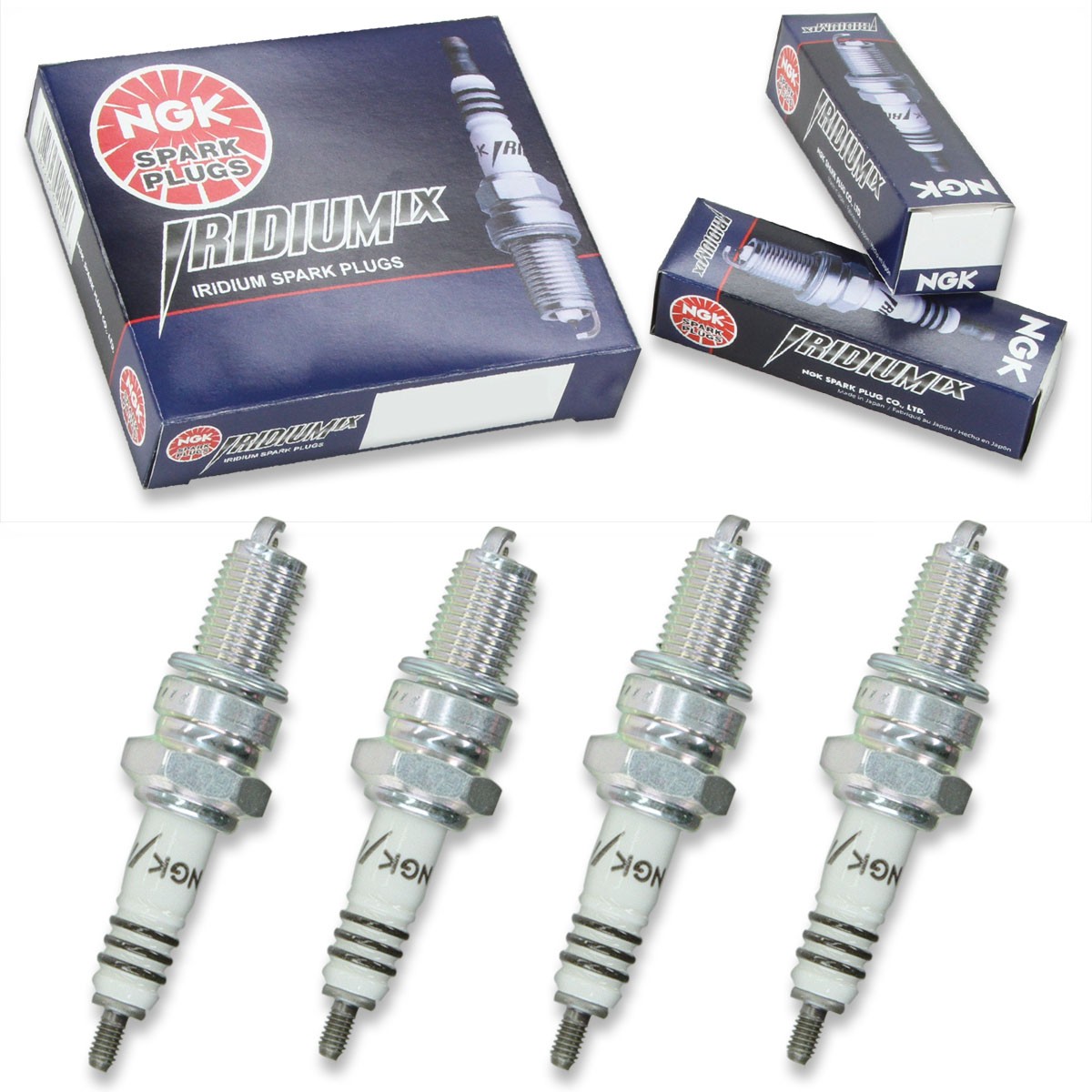 4pcs Benelli-Motobi LS504 NGK Iridium IX Spark Plugs 500 Kit Set Engine xx