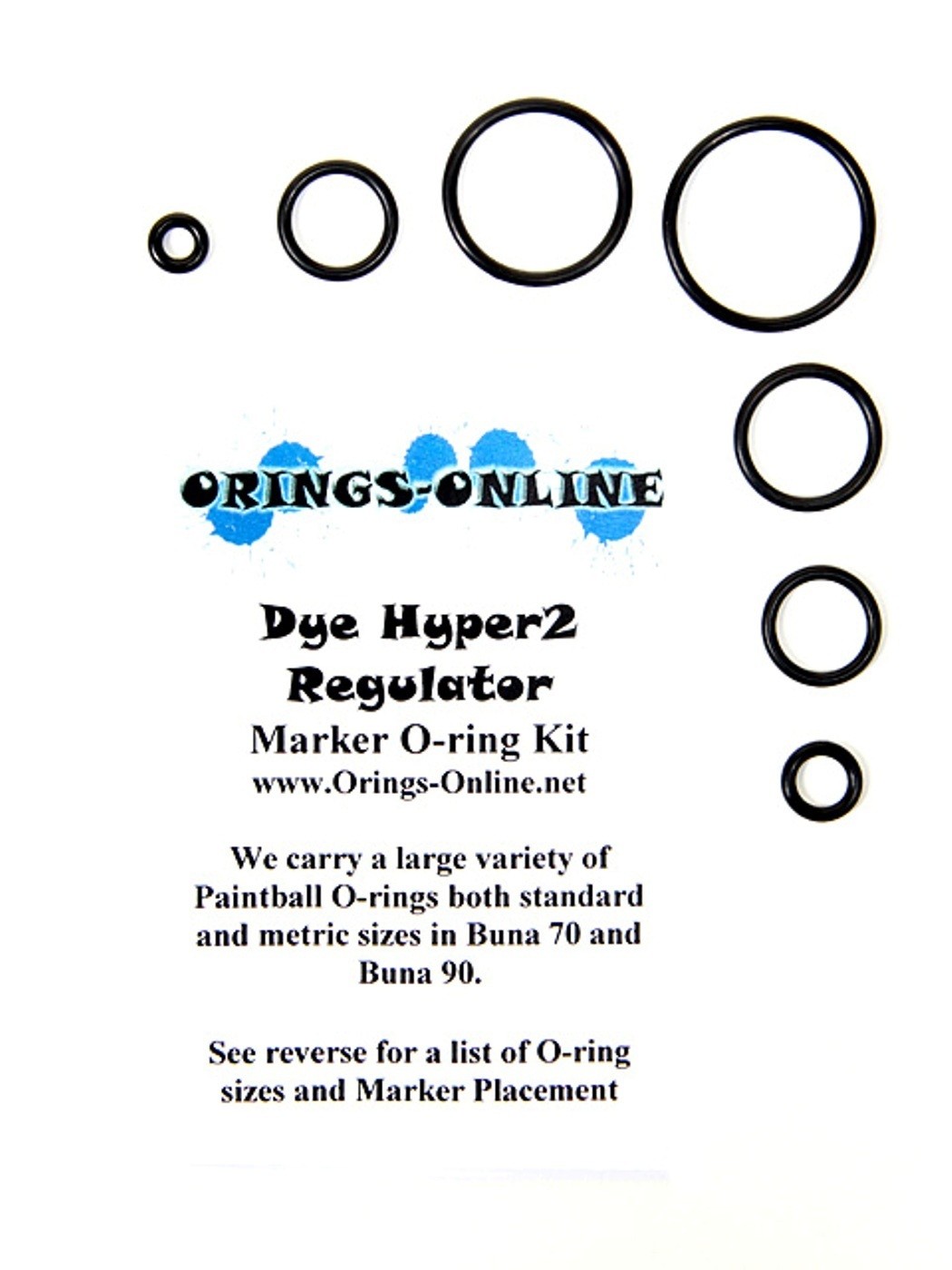 Dye Hyper2 Paintball Regulator O-ring Oring Kit x 2 rebuilds / kits