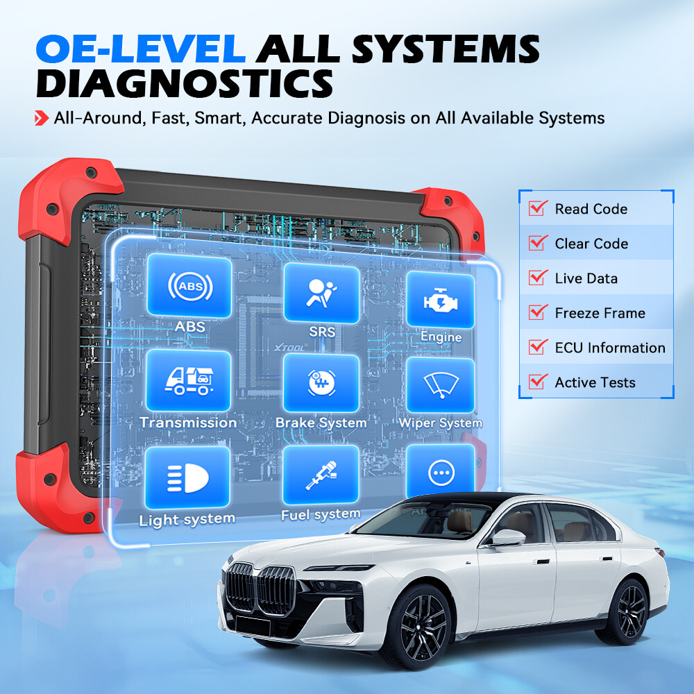 XTOOL D7 V2.0 Bidirectional All System Diagnostic Tool ECU Coding Key Programmer