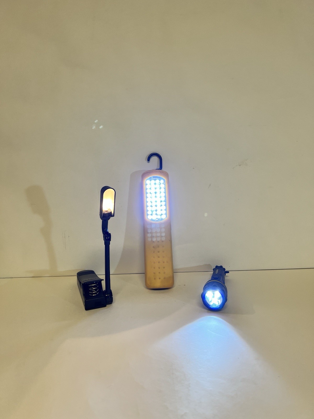 Lot of 3 LED Flashlights Work Lights Mighty Bright ACDelco Tested Working