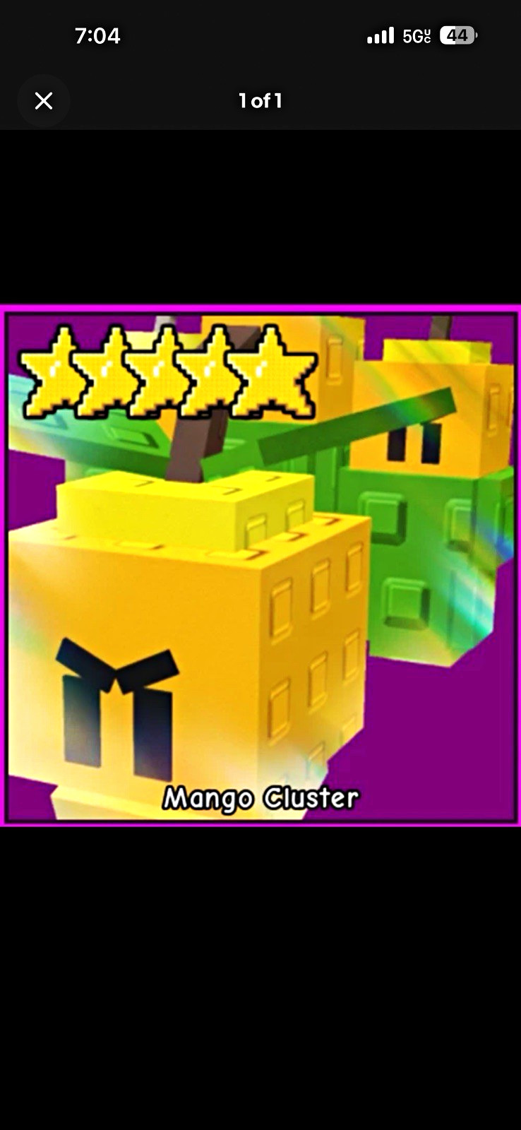 Mango Cluster Crypto-Collectible Digital Item, Generation 5 Star