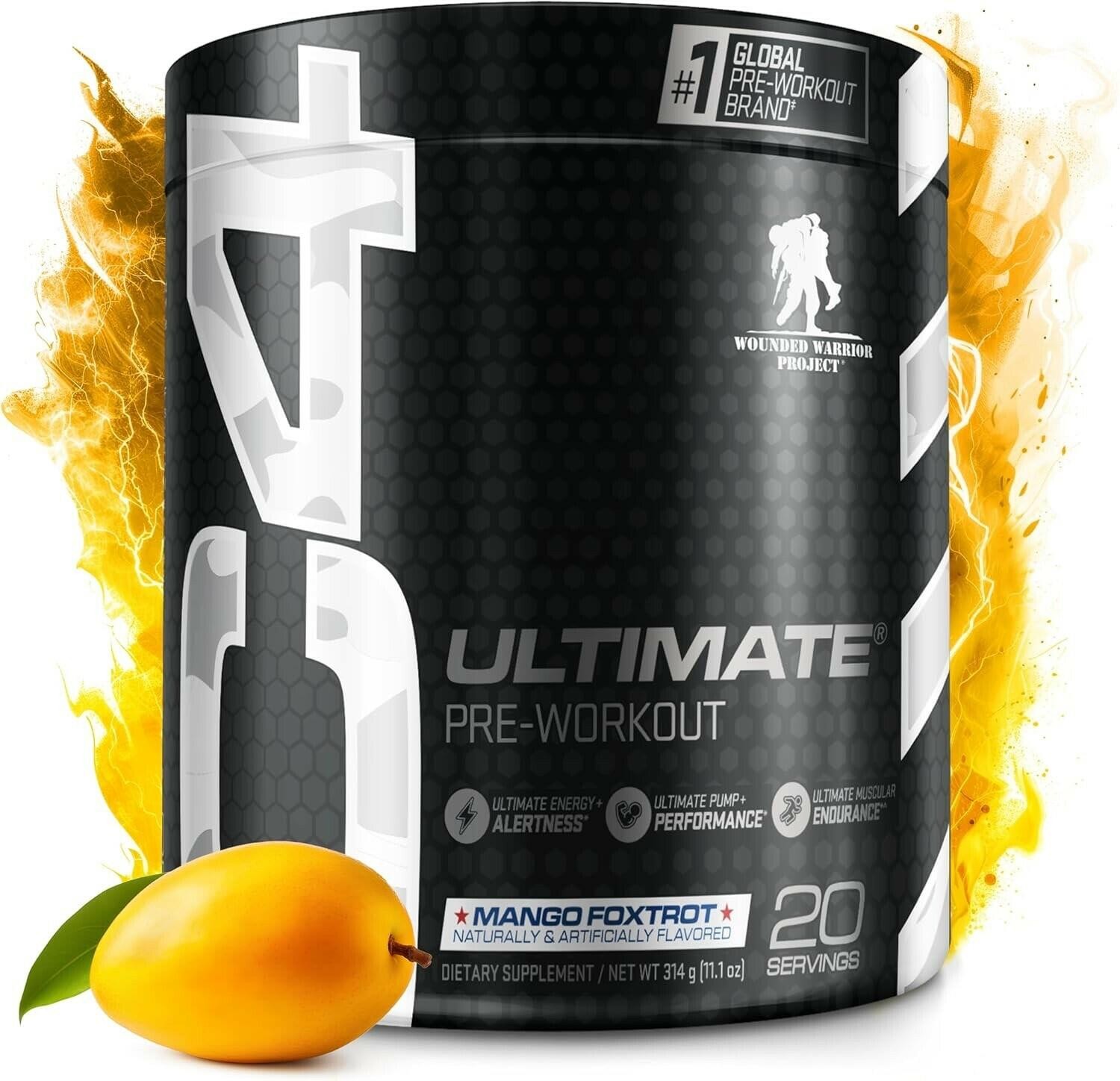 Cellucor C4 Ultimate x WWP Pre Workout Powder Mango Foxtrot - Sugar Free